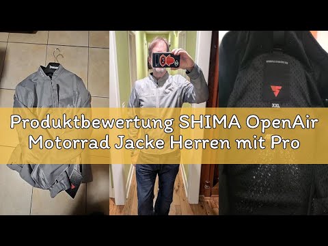 Produktbewertung SHIMA OpenAir Motorrad Jacke Herren mit Protektoren AirForce Rückenprotektor Motorr