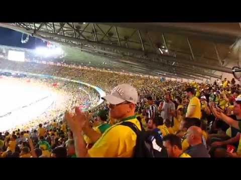 Germans sing and get Brazilian supporters applause
