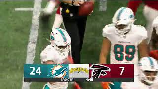 CBS4 NFL Dolphins vs Falcons Primetime Game Good Greek Scoreboard Logo4 3rd Qtr 8 30 18