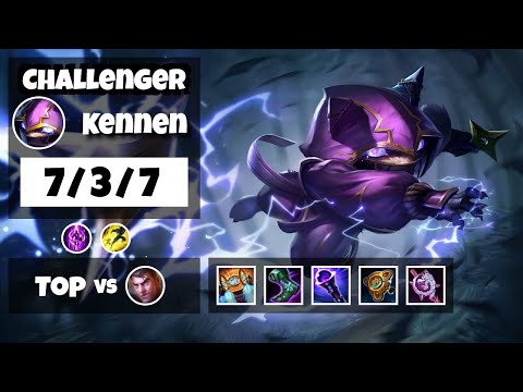 Kennen vs Jayce KOREAN Challenger TOP (7/3/7) - v11.6