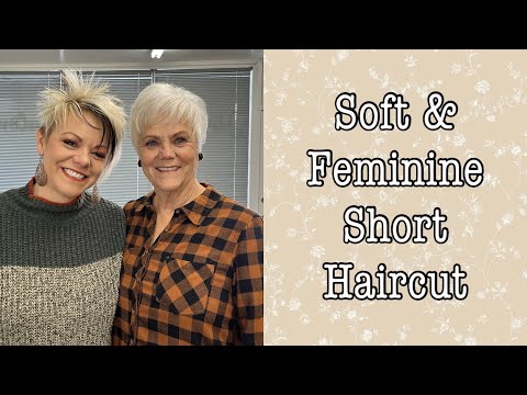 Short haircut tutorial pixie style for women over 60 with fine hair video thumbnail