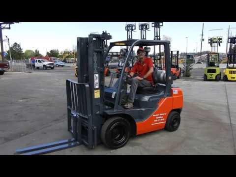#D20931 Nice 2013 Toyota 8FGU25, 5,000lb Pneumatic Tire forklift