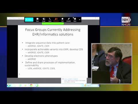 Panel 5: Enhancing Functionality of EHRs for Genomic Research, Including E-Phenotying ...