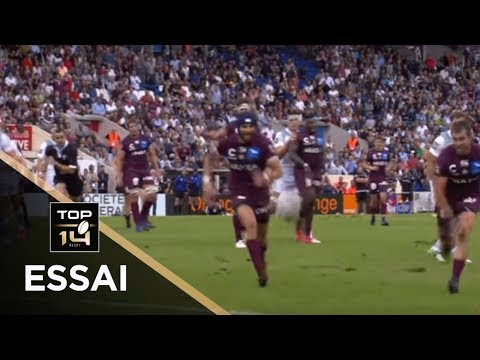 TOP 14 - Essai Romain LONCA 2 (UBB) - Bordeaux-Bègles - Pau - J1 - Saison 2018/2019