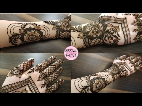 Beautiful Big Rose henna design | Stylish Mehndi design for hands | Heena Vahid.