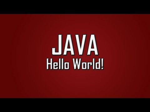 Java Tutorial 2 Hello World