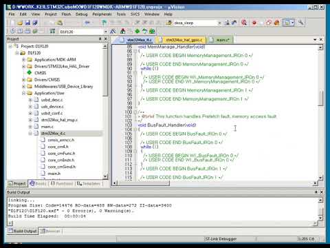 KEIL pin interrupt handler coding
