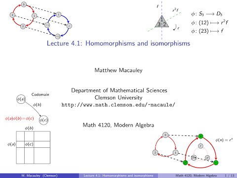 Visual Group Theory, Lecture 4.1: Homomorphisms and isomorphisms