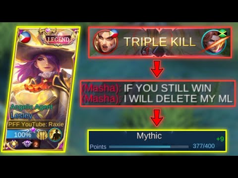 THIS WHY THEY CALL LESLEY IS THE NEW "COMEBACK QUEEN" | BUILDS AND EMBLEMS + EPIC COMEBACK RANK GAME