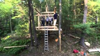 Beaver Brook School 2014 — Building a Njalla-Inspired Teahouse/Treehouse Time Lapse