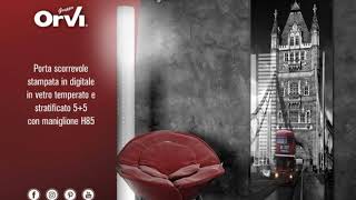 Porte in vetro decorate per interni Orvi Serramenti