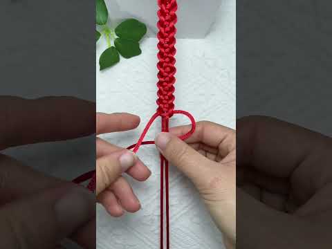 Red rope bracelet tutorial