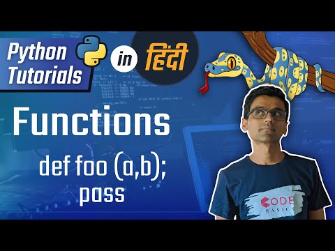 Python Hindi Tutorial 10 Functions