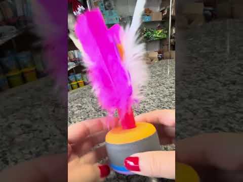 Peteca de EVA Penas Coloridas