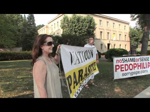 Nikki protesting John Wojnowski in Washington DC