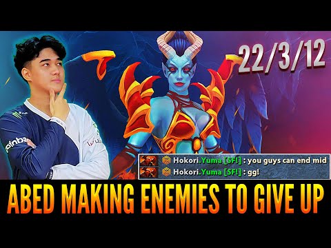 👉 How ABED Making Enemy Carry to Give Up by Playing Queen Of Pain Mid - Dota 2 Highlights