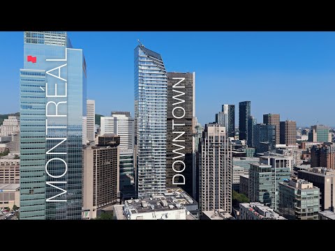 Montreal Skyline | flying drone over Montreal Quebec in 4K by DJI Mini 4 Pro