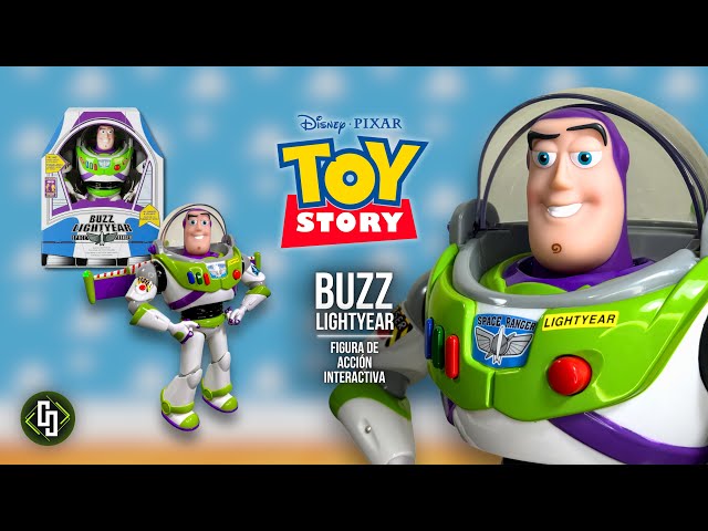 Vídeo relacionado con Disney Store Official, Toy Story de Pixar, Buzz Lightyear, Figura acción interactiva parlante, 36 cm, Juguete Guardián Espacial y 15 Frases en inglés, interactúa con más Personajes, Mayores de 3 años