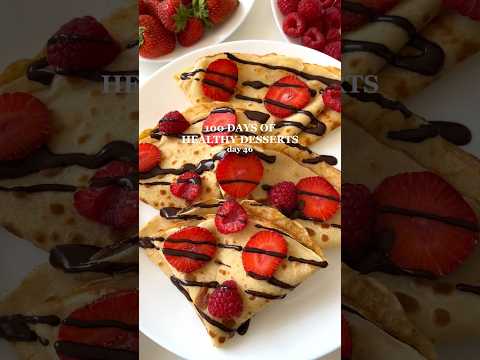 3-ingredient Crepes🤩 #healthydessert #recipe #crepes #glutenfree #glutenfreerecipes