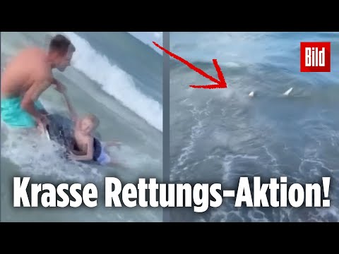 Polizist rettet Jungen vor Hai-Attacke | Cocoa Beach, Florida