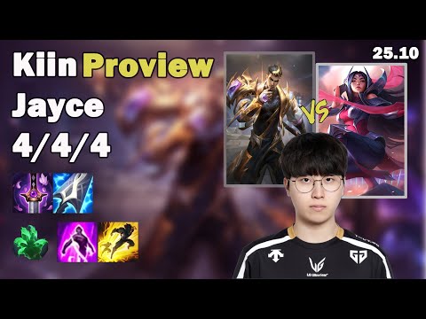 🔥 Kiin Jayce Top Proview | Korea Challenger Solo Queue | Patch 25.10 | League of Legends 🔥