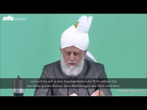 Ausschnitt Freitagsansprache 21 September 2012 Botschaft des Verheißen Masihas as