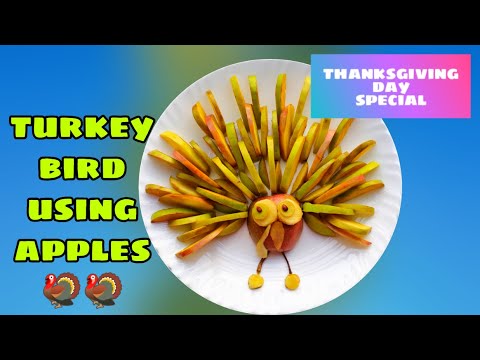 Fabulous Fruit Art Of A Turkey Bird: Thanksgiving Turkey Art Illustration