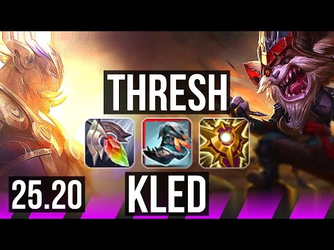 THRESH & Ashe vs KLED & Yunara (SUP) | 16k DMG | KR Master | 25.20