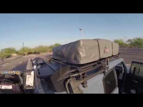 FJ Cruiser Warrior Products Platform Roof Rack with Axe and Shovel Mount for FJ