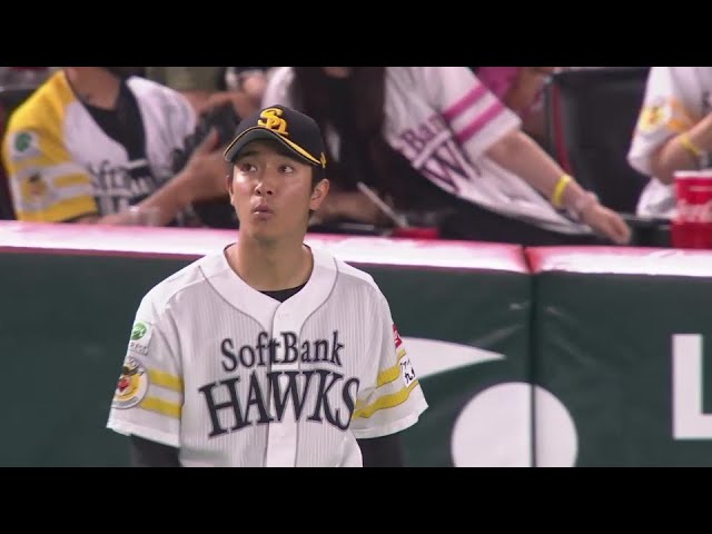 【5回表】ホークス・柳町達・山川穂高 流れるような中継プレーで追加点を阻止する!!  2024年7月6日 福岡ソフトバンクホークス 対 東北楽天ゴールデンイーグルス