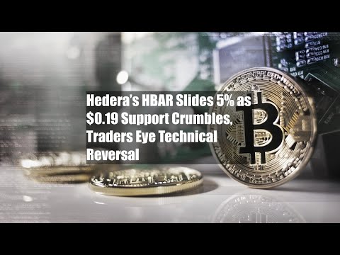 Indeks HBAR Hedery spada o 5%, a wsparcie na poziomie 0,19 USD załamuje się, inwestorzy spodziewa...