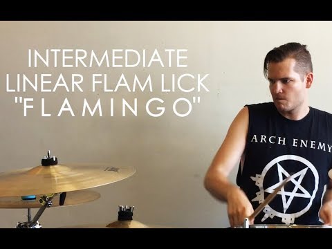 Intermediate Linear Drum Fill - Flam Lick ("Flamingo")