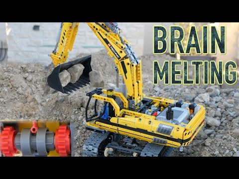 LEGO Technic Motorized Excavator 8043 Detailed Building Review! 2010 Legend!