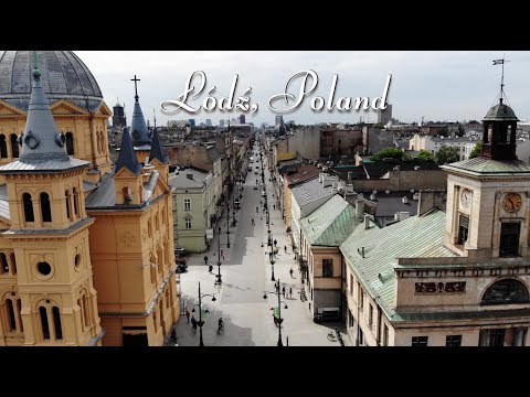 Łódź 2022 z lotu ptaka. Polska z góry 4K.