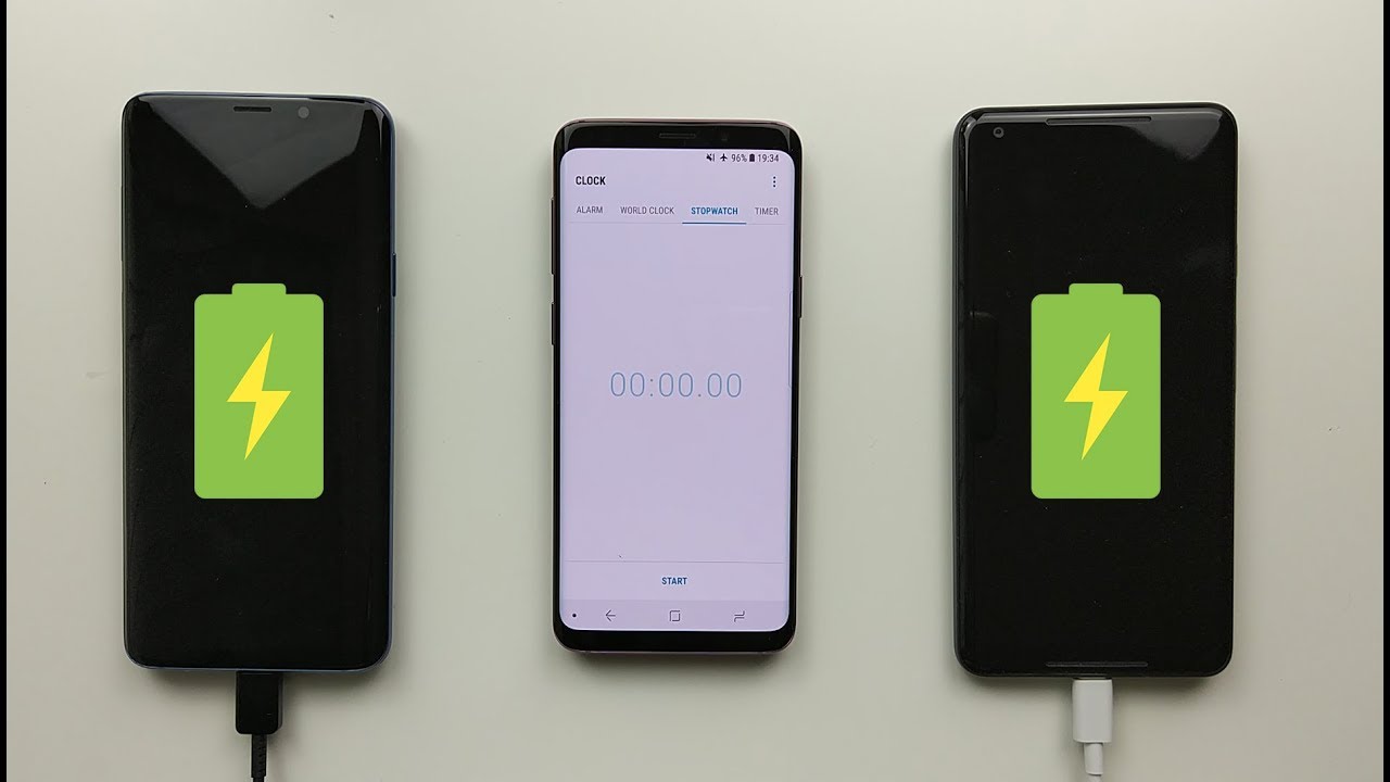 Samsung Galaxy S9+ vs Google Pixel 2 XL: Battery Charge Test