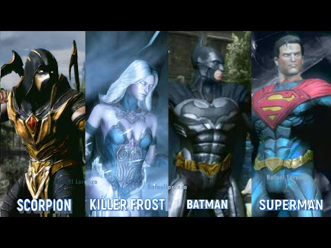 INJUSTICE - ALL Costumes Skins comparison in Intros HD 1080p 60 fps