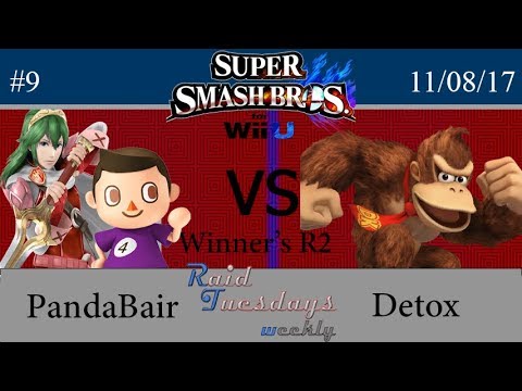 RAID Tuesdays #9 - SSB4 - PandaBair (Villager,Lucina) vs DeTox (DK) - Winner's Round 2