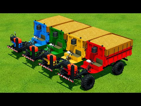 LOAD AND TRANSPORT STRAW WITH OLD MINI TRUCKS - Farming Simulator 22