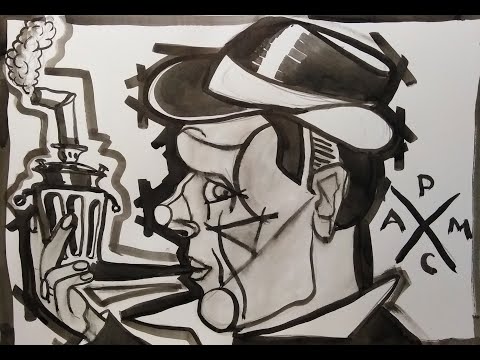 #7 How to draw a portrait of Daniil Kharms