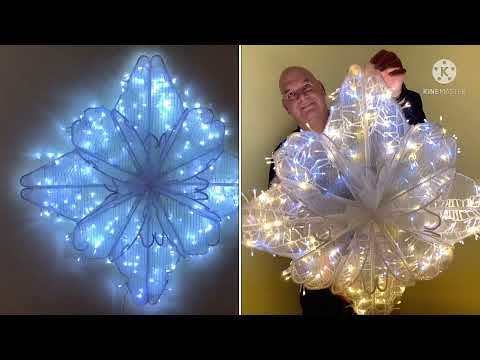 3D Plastic Hanger Snowflake with Dazzling Lights Hack -  Impressively Elegant