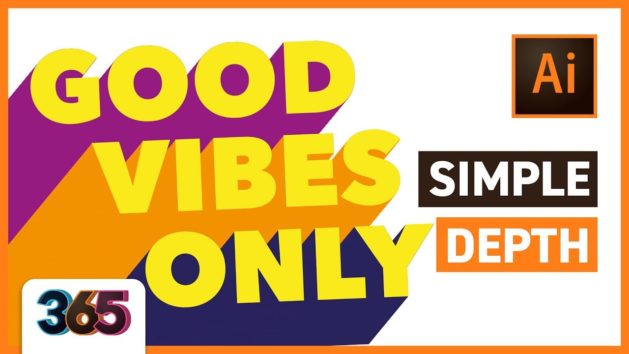 Depth on Text | Illustrator CC Tutorial #212/365