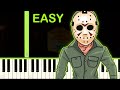 FRIDAY THE 13th | THEME SONG - EASY Piano Tutorial