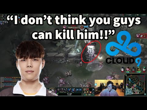 C9 Summit Gets A Crazy 1v5 Penta Kill In Champions Queue Against Bjergsen!!