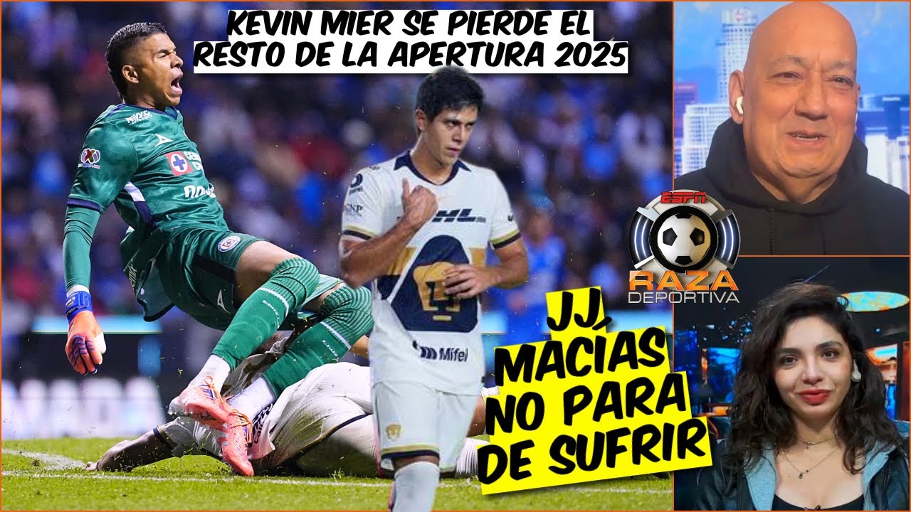 JJ MACÍAS NO TIENE SUERTE. Kevin Mier, FRACTURADO tras BRUTAL falta de Carrasquilla | Raza Deportiva