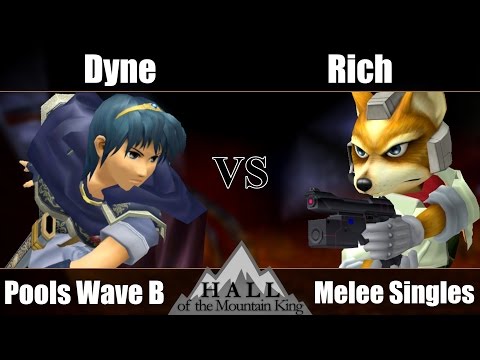 HotMK - Dyne (Marth) Vs. Rich (Fox) - Pools - Melee Singles
