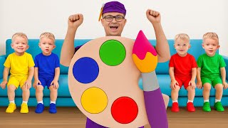 Download lagu فوضى الألوان! آدم وأمه ضد لوحة الألوان الحية mp3