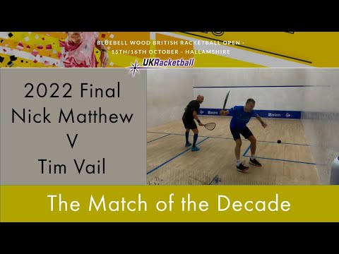 Bluebell Wood British Racketball Open 2022 Final Vail v Matthew