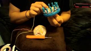 preview picture of video 'Loom Knitting a basic bun cover'