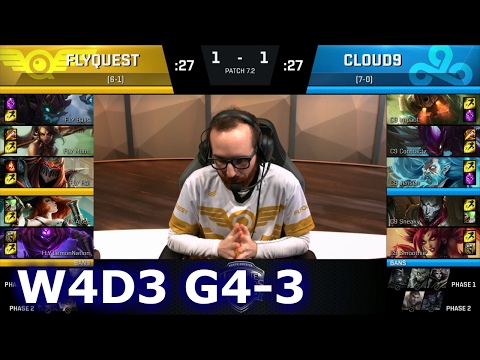 FlyQuest vs Cloud 9 Game 3 | S7 NA LCS Spring 2017 Week 4 Day 3 | FLY vs C9 G3 W4D3