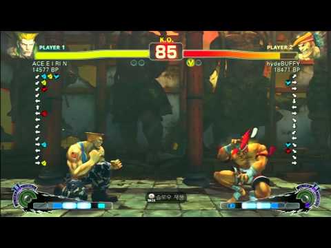 SSF4 Rank Match  ACE E I RI N (GU)  vs  hydeBUFFY (AD)